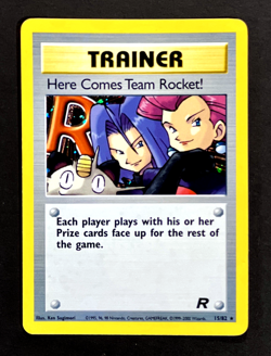 2000 Pokemon HERE COMES TEAM ROCKET! Unlimited Edition HOLO RARE Card 15/82 WotC - Image 1