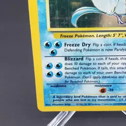 Articuno Fossil 2/62 Pokemon TCG Card Holo Rare WOTC Vintage 1999 - Image 3
