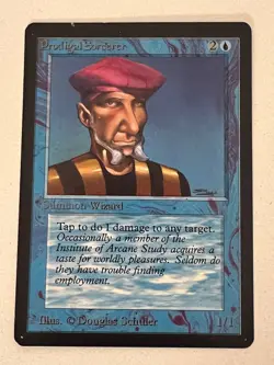 Magic the Gathering MTG Beta Prodigal Sorcerer LP- (Beta Bob) - Image 1