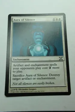 MTG Aura of Silence x1- -Tenth Edition-Lightly Played - Image 1
