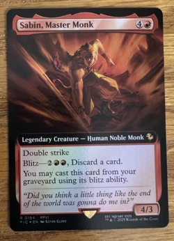 MTG Final Fantasy Commander, Sabin, Master Monk - Extended Art Foil - Image 1