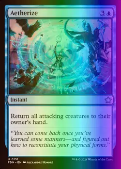 MTG Magic the Gathering Aetherize (151/789) Foundations LP FOIL - Image 1