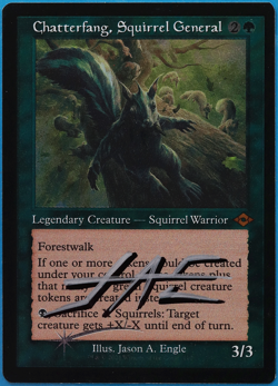 Chatterfang Squirrel General (Retro Frame ETCHED) FOIL SIGNED NM 505064 - Image 1