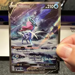 POKEMON Suicune V GG38/GG70 Crown Zenith: Galarian Gallery Holo NM - Image 1