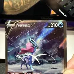 POKEMON Suicune V GG38/GG70 Crown Zenith: Galarian Gallery Holo NM - Image 3