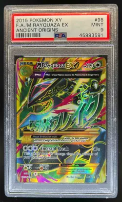 2015 Pokemon XY Ancient Origins Mega Rayquaza #98/98 PSA 9 - Image 1