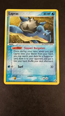 Pokemon TCG - Lapras Holo Rare 8/92 - Near Mint *great swirl* - EX Legend Maker - Image 2