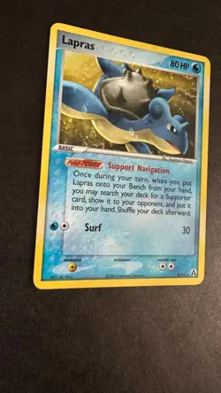 Pokemon TCG - Lapras Holo Rare 8/92 - Near Mint *great swirl* - EX Legend Maker - Image 3