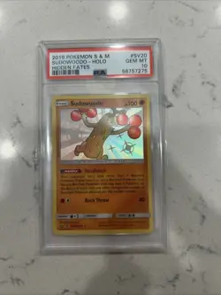 Pokemon Hidden Fates SV20 Sudowoodo Holo PSA 10 GEM MINT - Image 1