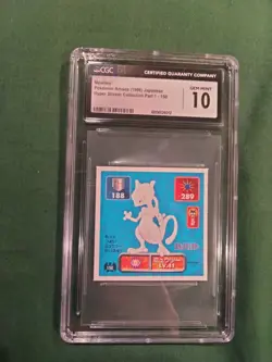 CGC 10 mewtwo pokemon amada 1996 hyper sticker collection part 1 #150 LOW POP - Image 1
