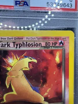 Pokemon TCG PSA 6 Dark Typhlosion Holo Neo Destiny 10/105 *SWIRL ON MOUTH* - Image 3