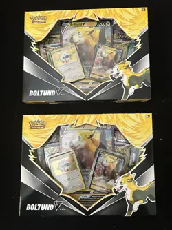 Pokemon Boltund V Box Collection Evolving Skies Fusion Brilliant Lot x2 - Image 1