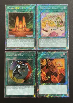 2025 YUGIOH RA04 1ST ED PLATINUM SECRET RARE CREATURE SWAP NM SET - Image 1