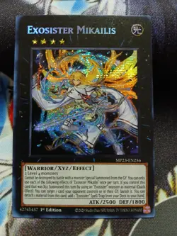 Yugioh Exosister Mikailis Prismatic Secret MP23-EN256 1st Near Mint - Image 1