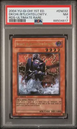 2004 Yu-Gi-Oh! 1st Ed. RDS Ultimate Rare EN032 Drchi. Battlechanted Lcmtv PSA 7 - Image 1