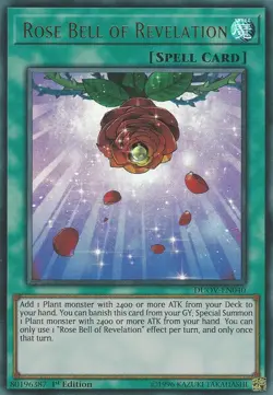 Yugioh! Rose Bell of Revelation - DUOV-EN040 - Ultra Rare - 1st Edition Near Min - Image 1
