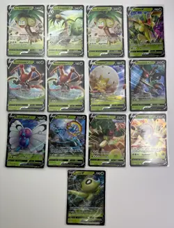 Pokemon Card Lot Of 13 V Ultra Rare Cards Grass Typing TCG - Image 1