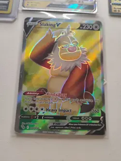 Pokemon Shining Lapras/Full Art/Slaking Full Art/Crobat VMAX Promo Holo Cards - Image 2