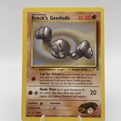 Brock's Geodude 66/132 - Gym Heroes - Pokemon Card LP - Image 1