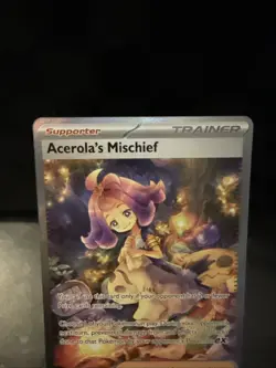 Pokemon Acerola’s Mischief SIR #183/132 Mega Evolution Secret Rare TCG Card NM - Image 2