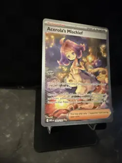 Pokemon Acerola’s Mischief SIR #183/132 Mega Evolution Secret Rare TCG Card NM - Image 4
