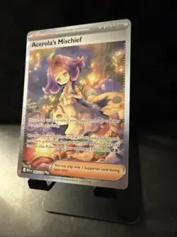 Pokemon Acerola’s Mischief SIR #183/132 Mega Evolution Secret Rare TCG Card NM - Image 5