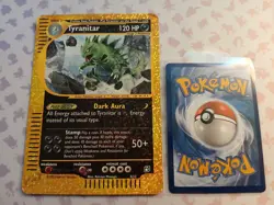 2002 Pokemon TYRANITAR Expedition REVERSE HOLO Jumbo *BOX TOPPER* Card 3/12 MP - Image 3