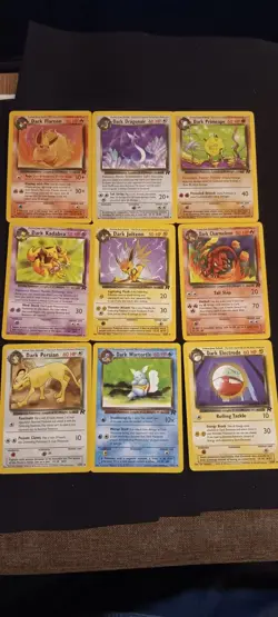 1999 Rocket Dark Vintage Pokemon Card Lot: Charmeleon, Jolteon, Flareon etc... - Image 1