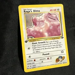 Pokemon TCG Koga's Ditto Holo Rare Card 10/132 Gym Challenge, Unlimited - Image 3