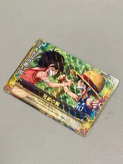 Luffy and Ace - S033-W R - One Piece One Py Berry Match Card Japanese - Image 2
