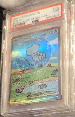 Pokemon 2024 Paldean Dates Mew EX Shiny Ultra Rare Card #216 PSA 9 BUBBLE MEW - Image 1