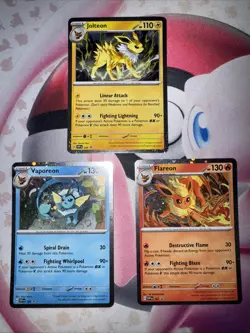 Prismatic Evolutions Poster Collections 3 Foil Promo Cards - Image 1