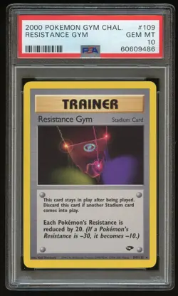 PSA 10 - Resistance Gym - #109 - Gym Challenge - Pokemon Card - Image 1