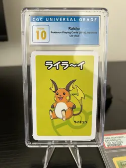 2019 Pokemon Japanese Raichu Old Maid Playing Cards CGC 10 PRISTINE - Image 1