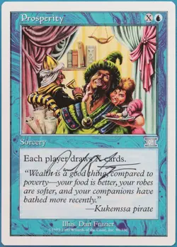 Prosperity 6th Edition NM Blue Uncommon SIGNED MAGIC CARD (ID# 418977) ABUGames - Image 1