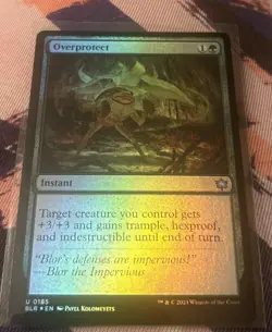 MTG Overprotect U 0185 Foil NM - Bloomburrow - Image 1