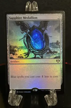 MTG Sapphire Medallion (Foil) CMM Commander Masters Rare - Image 1
