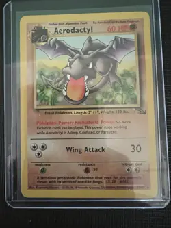 Pokemon TCG Aerodactyl 16/62 Rare Fossil Unlimited MP - Image 1