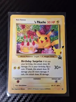 Pokemon Pikachu TCG Holo Birthday Celebrations Classic Collection NM Condition - Image 1
