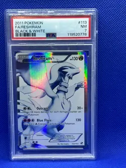 2011 Pokemon FA/Reshiram Black And White #113 PSA 7 Near Mint - Image 1