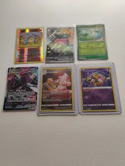 Pokemon Radiant Alakazam/Full Art/Inteleon VMAX/Illustration Rare Holo Cards - Image 1