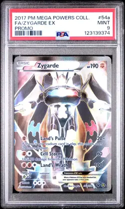 2017 POKEMON MEGA POWERS COLLECTION PROMO #54A FULL ART/ZYGARDE EX PSA 9 - Image 1