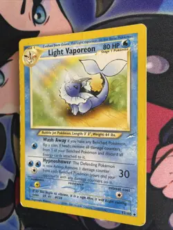 Pokemon TCG Light Vaporeon - Neo Destiny Unlimited 52/105 MP - Image 3