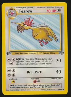 FEAROW 36/64 Pokemon JUNGLE SET ENGLISH 1st EDITION UNCOMMON - Image 1