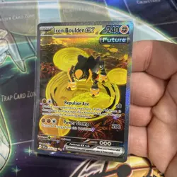 Pokemon TCG Iron Boulder ex 207/162 Temporal Forces Special Illustration Rare - Image 2