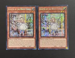 2025 YUGIOH MP25 1ST ED SECRET RARE ELZETTE OF THE WHITE FOREST X2 NM SET - Image 1