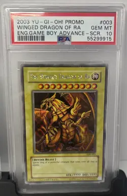 Yu-Gi-Oh GBI-001,002,003 Secret Rare Slifer the Sky Dragon, Obelisk, Ra PSA 10 - Image 2