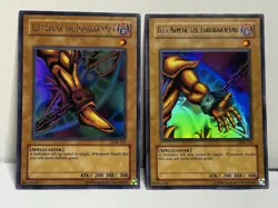 YuGiOh - Exodia The Forbidden One - Left Leg (LOB-121), Left Arm (LOB-123) MINT - Image 1