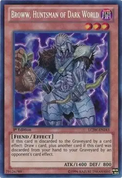 *** BROWW, HUNTSMAN OF DARK WORLD *** SECRET RARE 1ST EDITION LCJW-EN243 YUGIOH! - Image 1