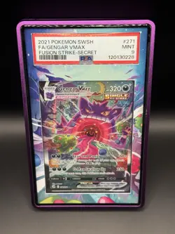 Gengar VMAX 271/264 Fusion Strike Alternate Art Pokemon Card PSA 9 - Image 1